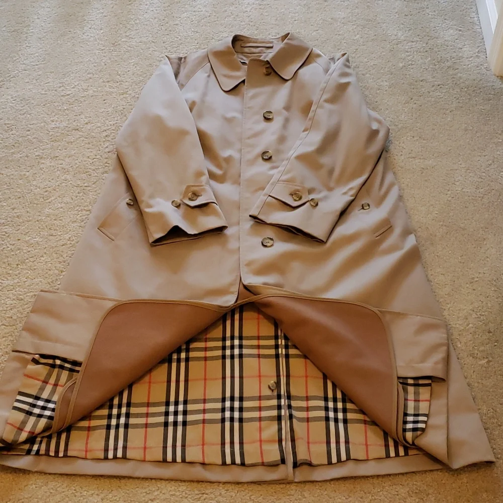 BURBERRY NOVA CHECK LINED REMOVABLE WOOL LINER CAR COAT TRENCH COAT - Picture 10 of 14